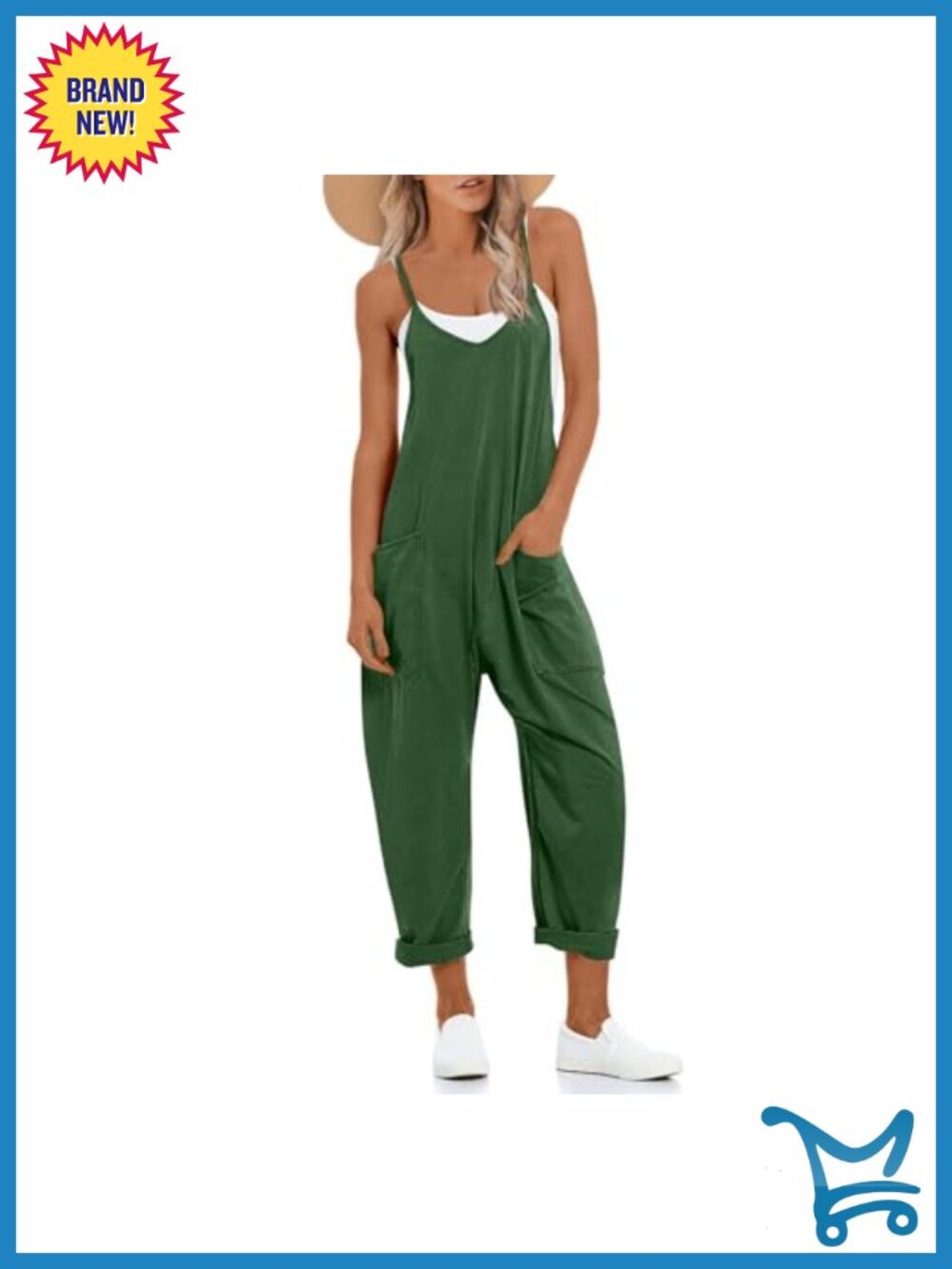 Casual Jumpsuits for Women Adjustable Spaghetti Strap Romper Summer Vacation